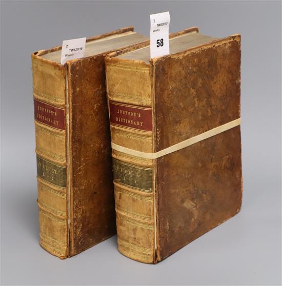 Johnson (Samuel), A Dictionary of the English Language, London, 1799,